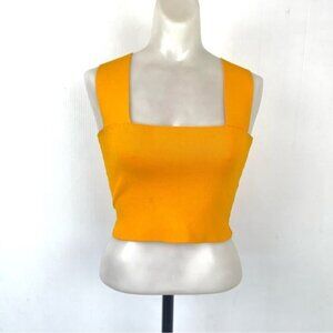 LF Yellow Crop Bandage Top Medium